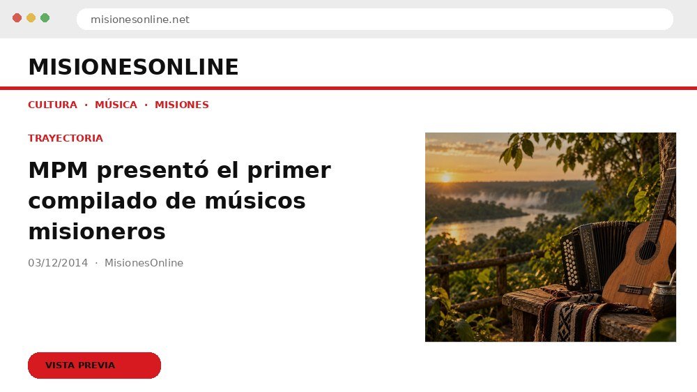 Vista previa de la publicación en MisionesOnline