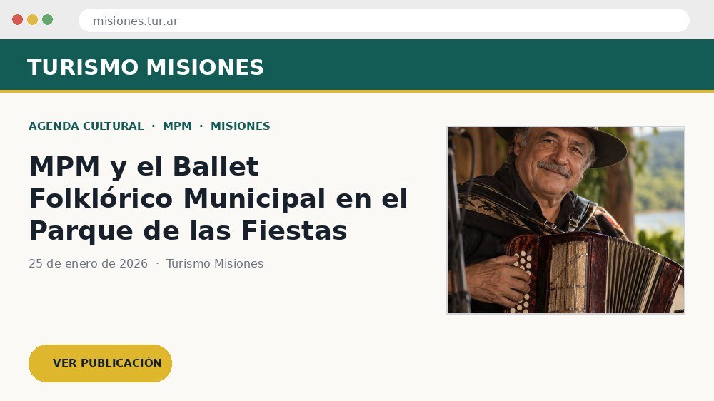 Vista previa de la publicación en Turismo Misiones